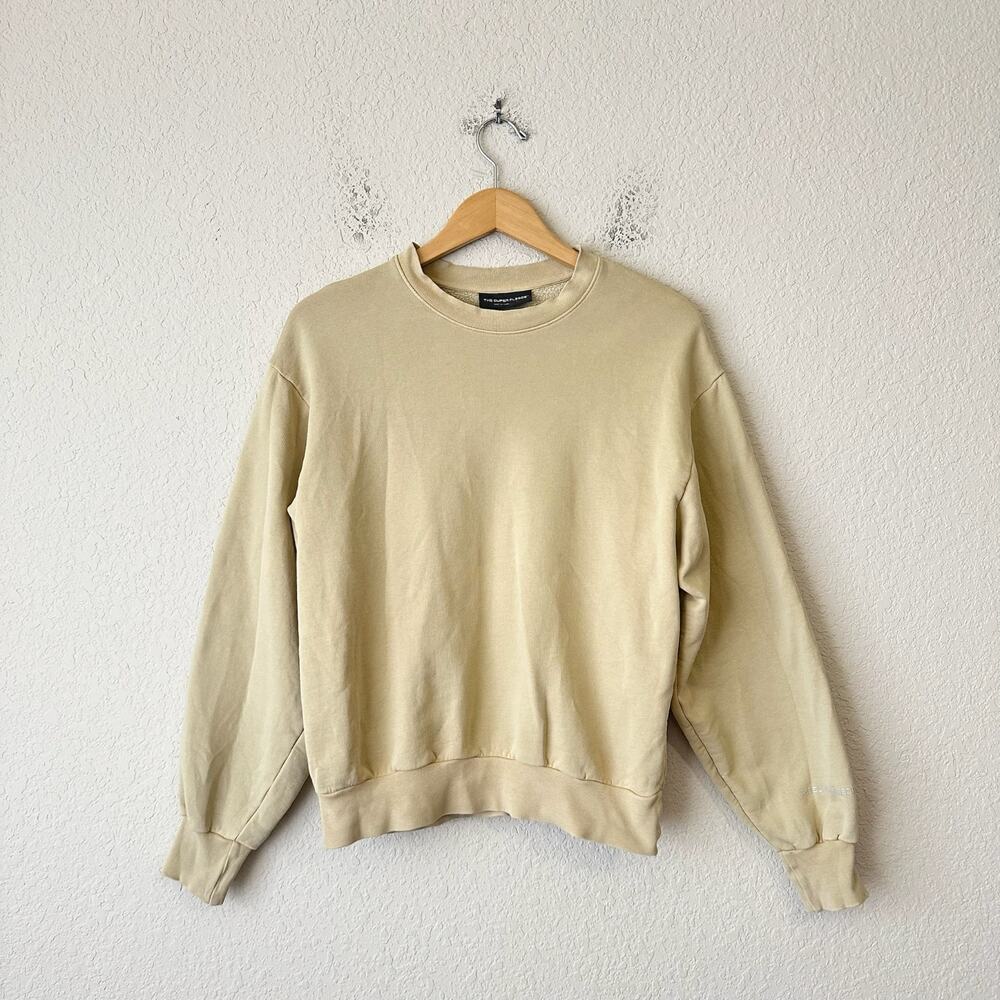 TNA The Super Fleece Sweatshirt Sand Beige Pullover Crewneck